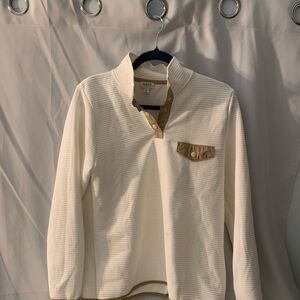 J. Crew White and Tan Shirt